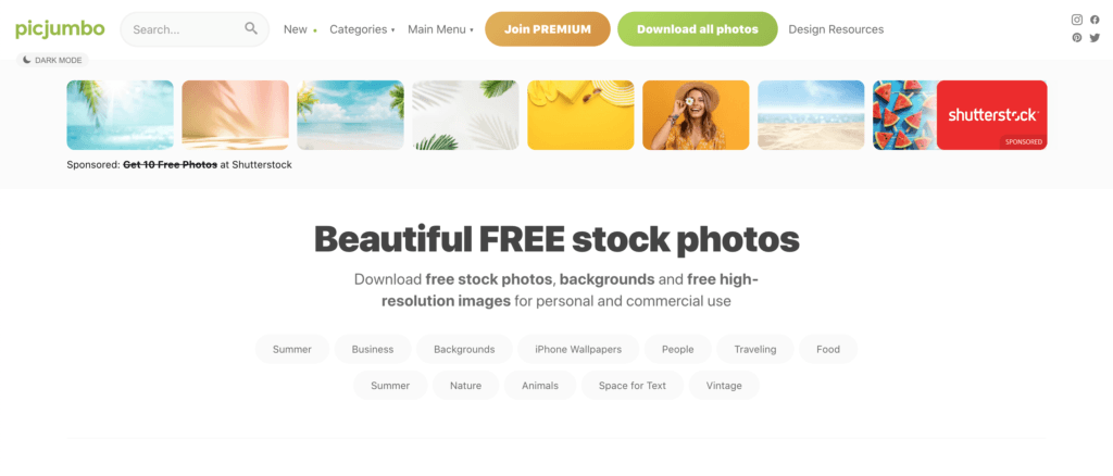 Picjumbo place to find free images for your blog